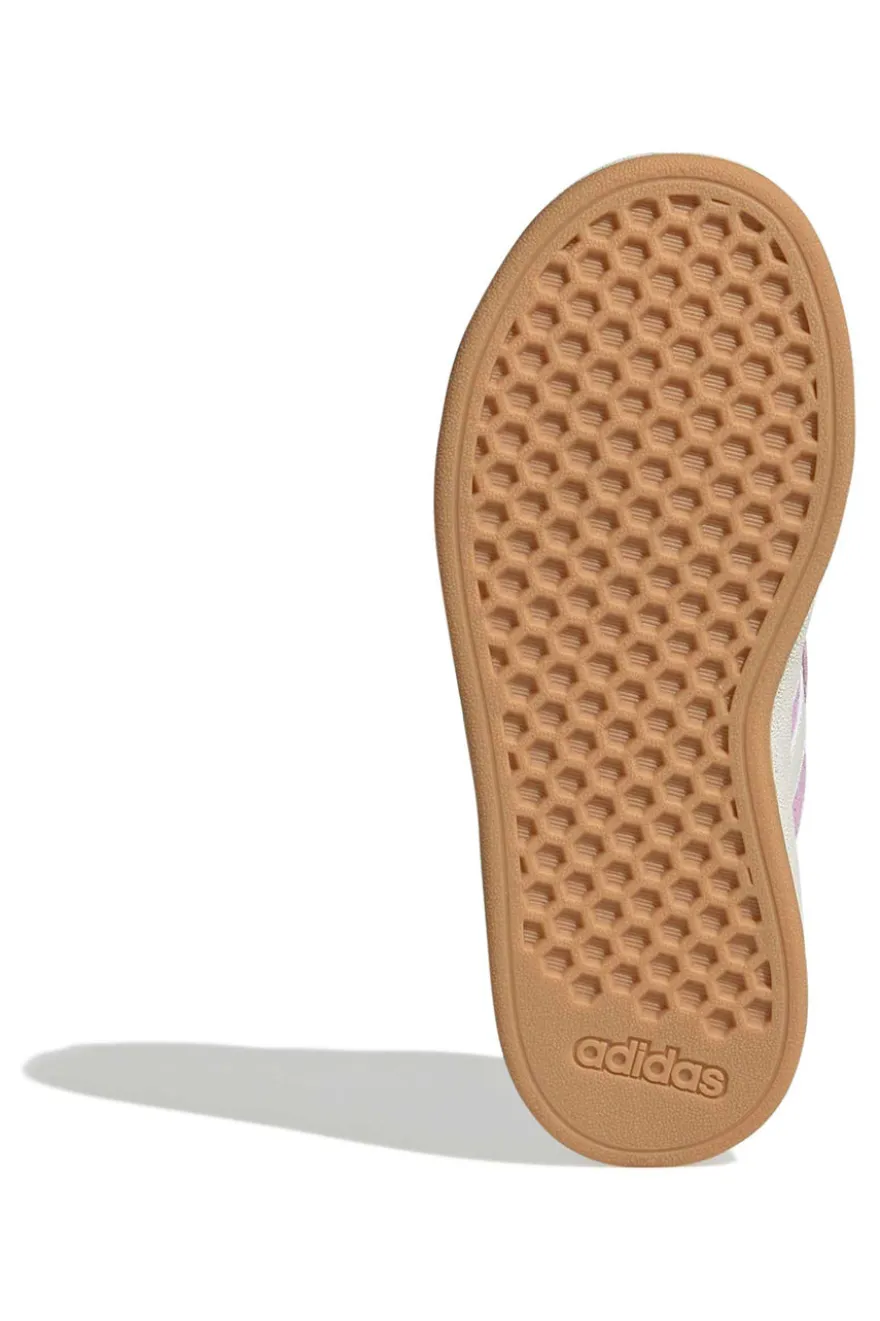 Sneakers lilla in suede con strisce bianche Adidas Grand Court 00s K
