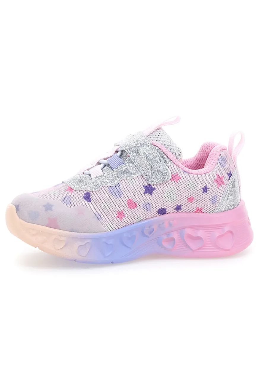 Sneakers luminose multicolor con stelle glitter Mkids MG25114