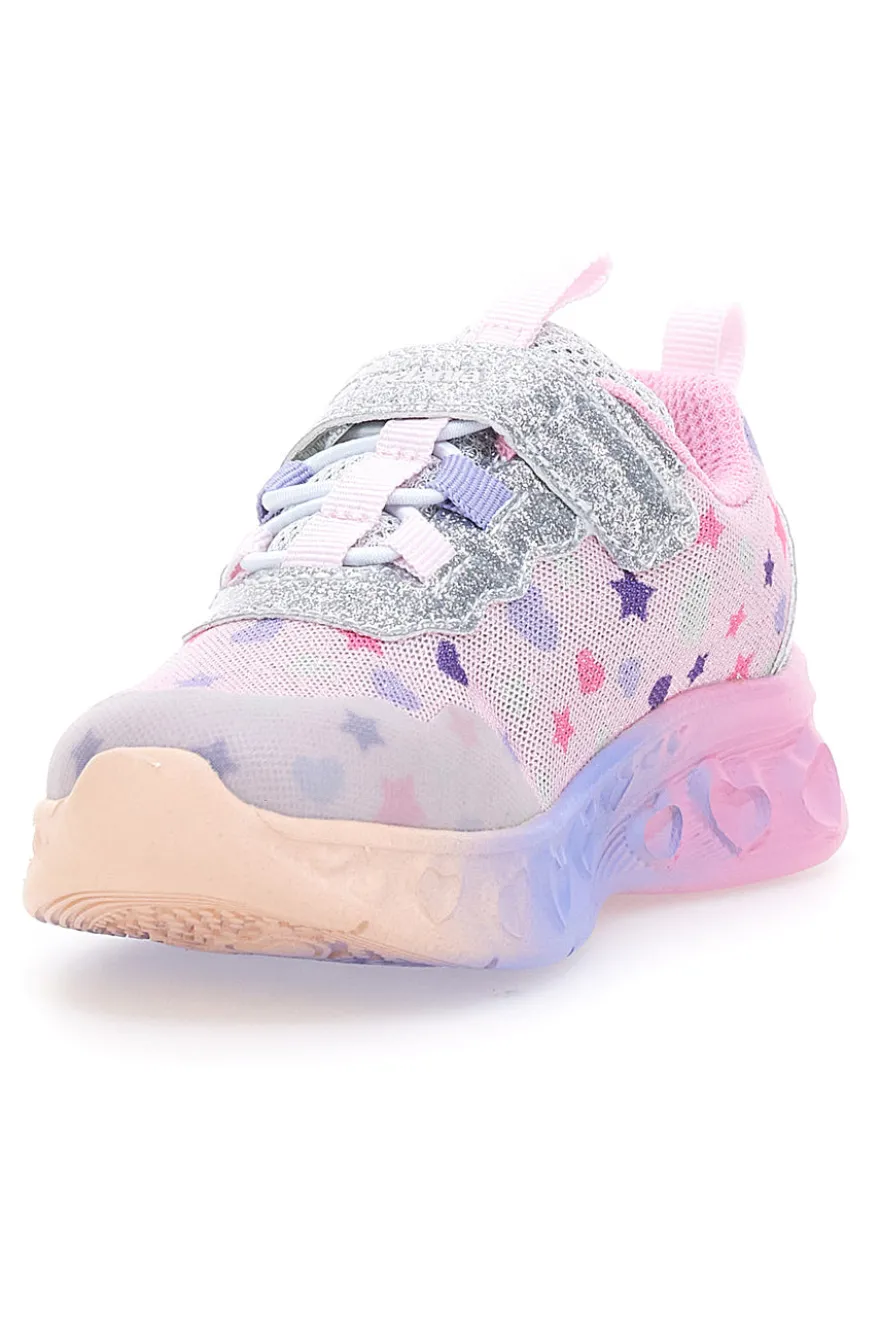 Sneakers luminose multicolor con stelle glitter Mkids MG25114