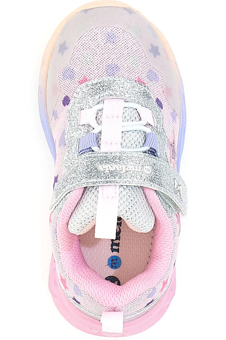 Sneakers luminose multicolor con stelle glitter Mkids MG25114