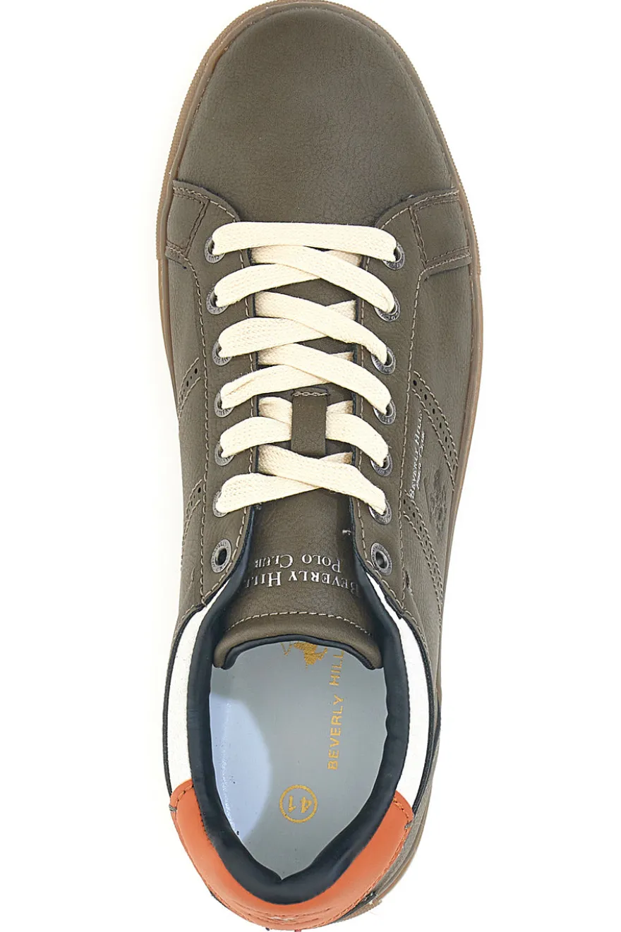 Sneakers marroni con dettagli arancio Beverly Hills Polo BHM525120