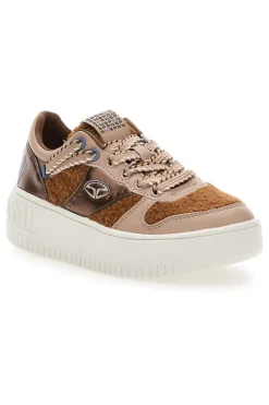 Sneakers Marroni Con Flatform Soprani Brescia