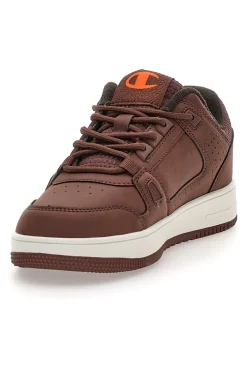 Sneakers marroni con logo arancione Champion RD18 LOW COMB B GS