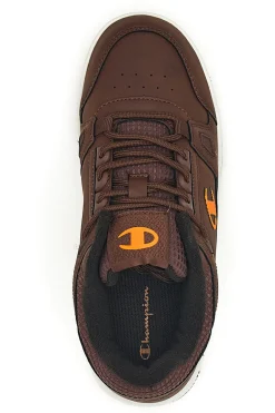 Sneakers marroni con logo arancione Champion RD18 LOW COMB B GS