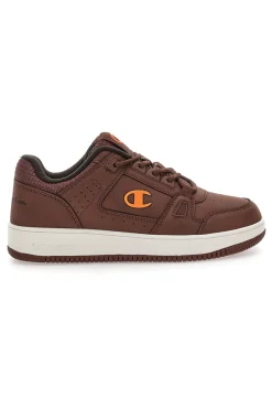 Sneakers marroni con logo arancione Champion RD18 LOW COMB B GS