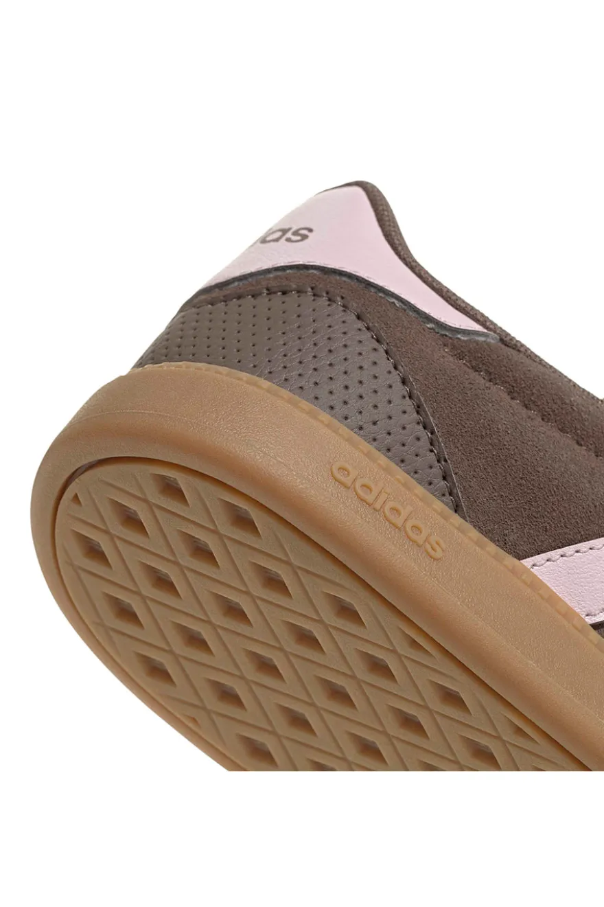 Sneakers marroni con strisce rosa e dettagli traforati Adidas Breaknet Sleek