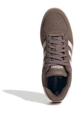 Sneakers marroni con strisce rosa e dettagli traforati Adidas Breaknet Sleek