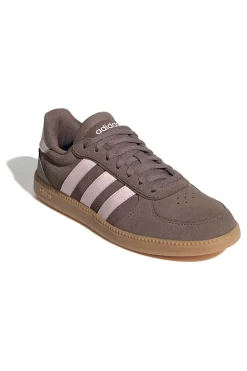 Sneakers marroni con strisce rosa e dettagli traforati Adidas Breaknet Sleek