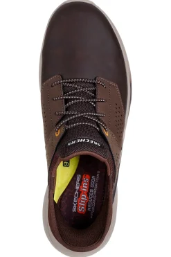 Sneakers marroni con supporto Goga Mat e calzata Slip-ins Skechers Slade Macklin