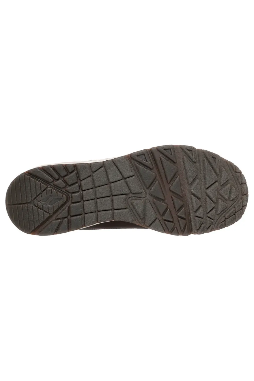 Sneakers marroni con tomaia in duraleather e Slip-ins Skechers Uno Banksia Luxe