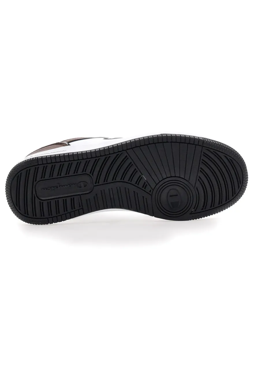 Sneakers marroni e bianche con dettagli black Champion RD18 2.0 Low