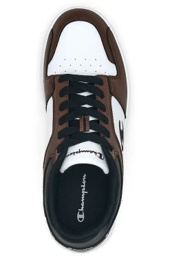 Sneakers marroni e bianche con dettagli black Champion RD18 2.0 Low