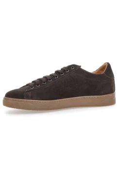 Sneakers marroni in camoscio con suola a contrasto Ptr 3021