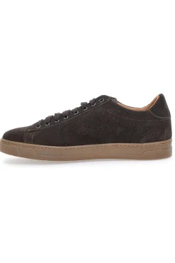Sneakers marroni in camoscio con suola a contrasto Ptr 3021