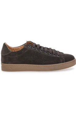 Sneakers marroni in camoscio con suola a contrasto Ptr 3021