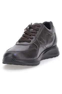 Sneakers marroni in pelle con zip laterale Claremorris 23066510