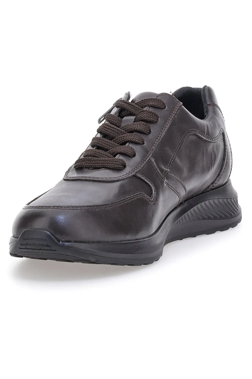 Sneakers marroni in pelle con zip laterale Claremorris 23066510