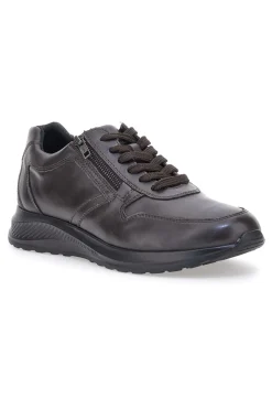 Sneakers marroni in pelle con zip laterale Claremorris 23066510
