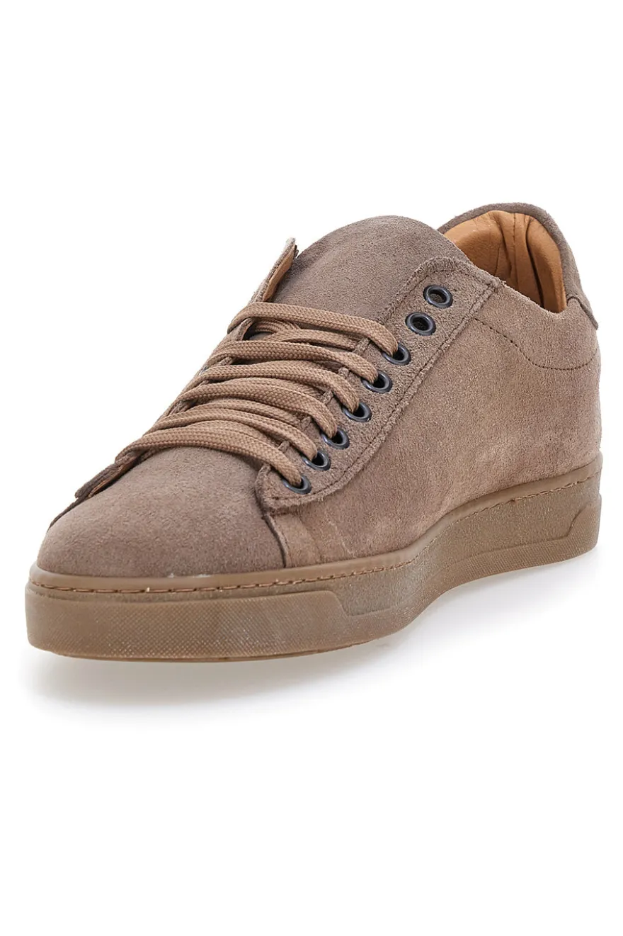Sneakers marroni in suede Made in Italy PTR 3021