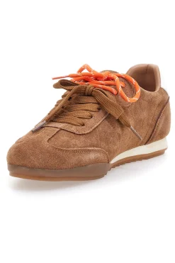 Sneakers marroni in vera pelle con doppi lacci Pittarello Capsule BT251278010