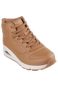Sneakers Marroni Mid-Cut Skechers Uno Stand High