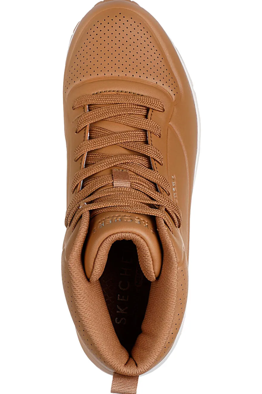 Sneakers Marroni Mid-Cut Skechers Uno Stand High