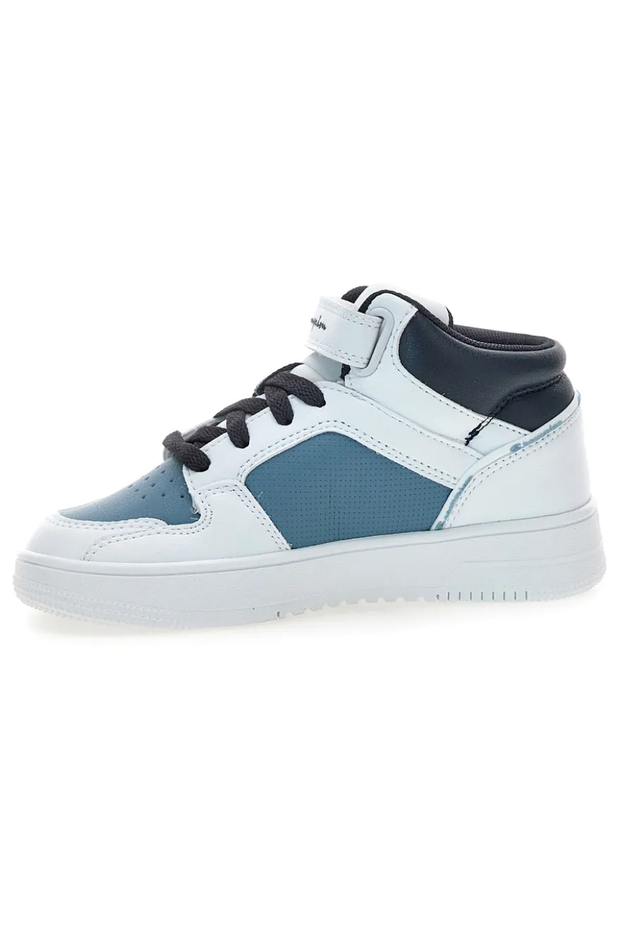 Sneakers mid bianche e blu con strappo Champion RD18 2 MID B PS