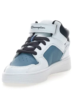 Sneakers mid bianche e blu con strappo Champion RD18 2 MID B PS