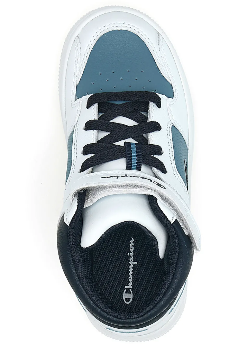 Sneakers mid bianche e blu con strappo Champion RD18 2 MID B PS