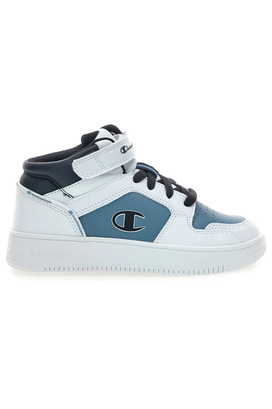 Sneakers mid bianche e blu con strappo Champion RD18 2 MID B PS