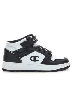 Sneakers mid bianche e nere con strappo Champion RD18 2 MID B PS