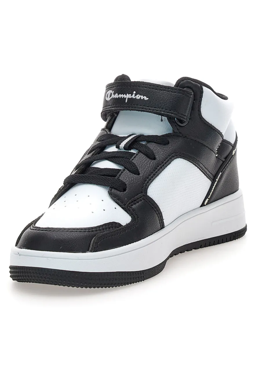 Sneakers mid bianche e nere con strappo Champion RD18 2 MID B PS