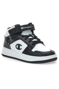 Sneakers mid bianche e nere con strappo Champion RD18 2 MID B PS