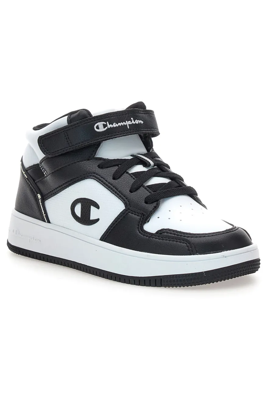 Sneakers mid bianche e nere con strappo Champion RD18 2 MID B PS