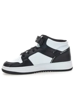 Sneakers mid bianche e nere con strappo Champion RD18 2 MID B PS