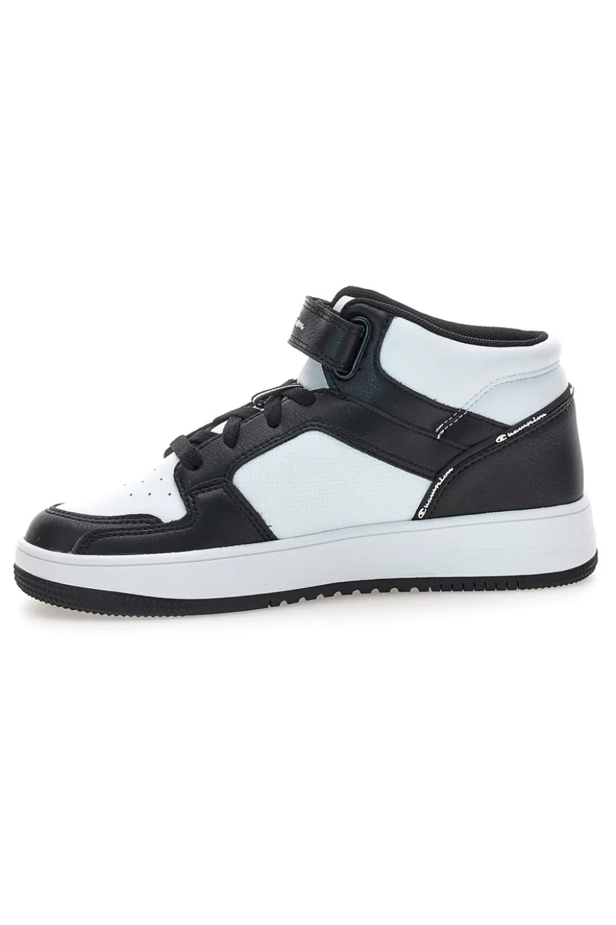 Sneakers mid bianche e nere con strappo Champion RD18 2 MID B PS