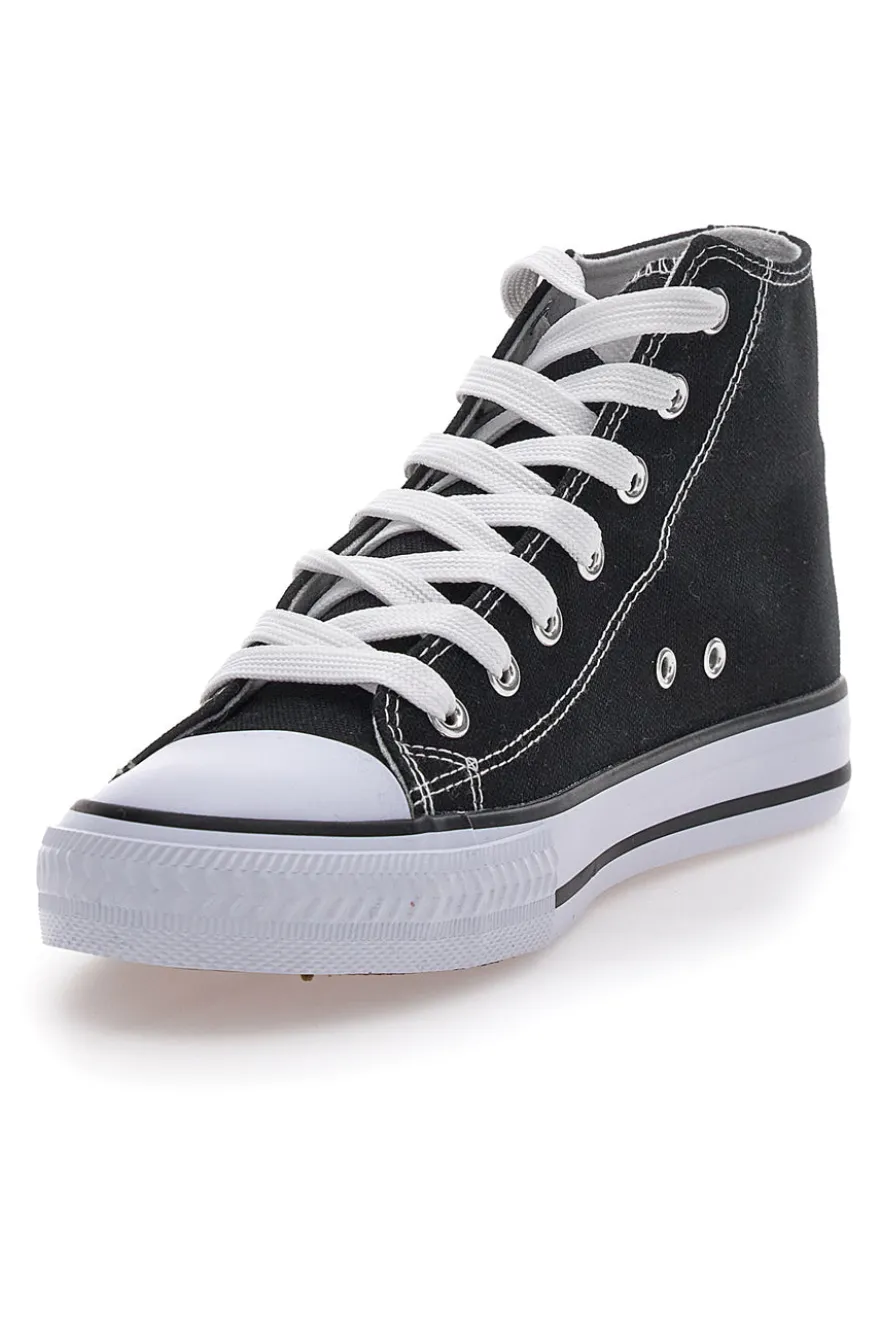 Sneakers Mid Cut Nere con Lacci W Max 5014