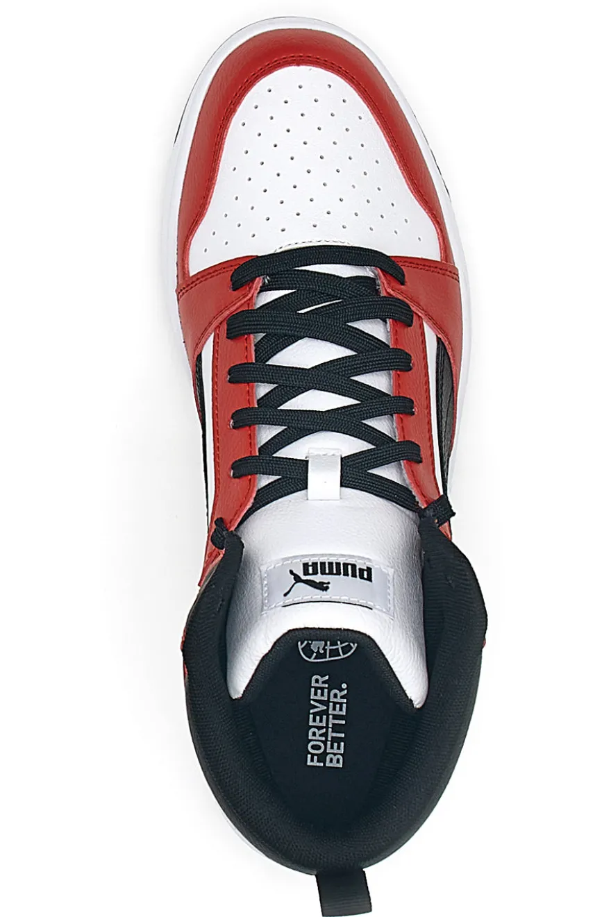 Sneakers Mid Cut Rosse e Nere Puma Rebound V6