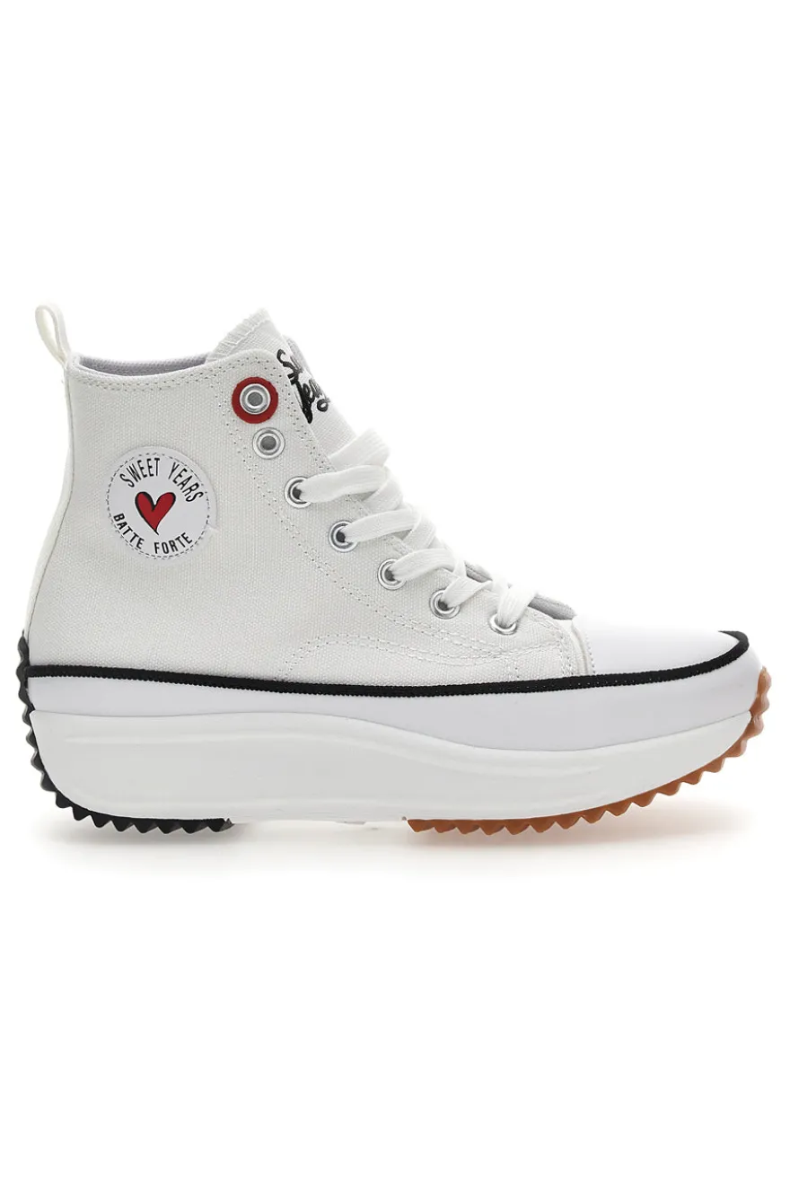 Sneakers Mid Cut Sweet Years 8291 Bianche