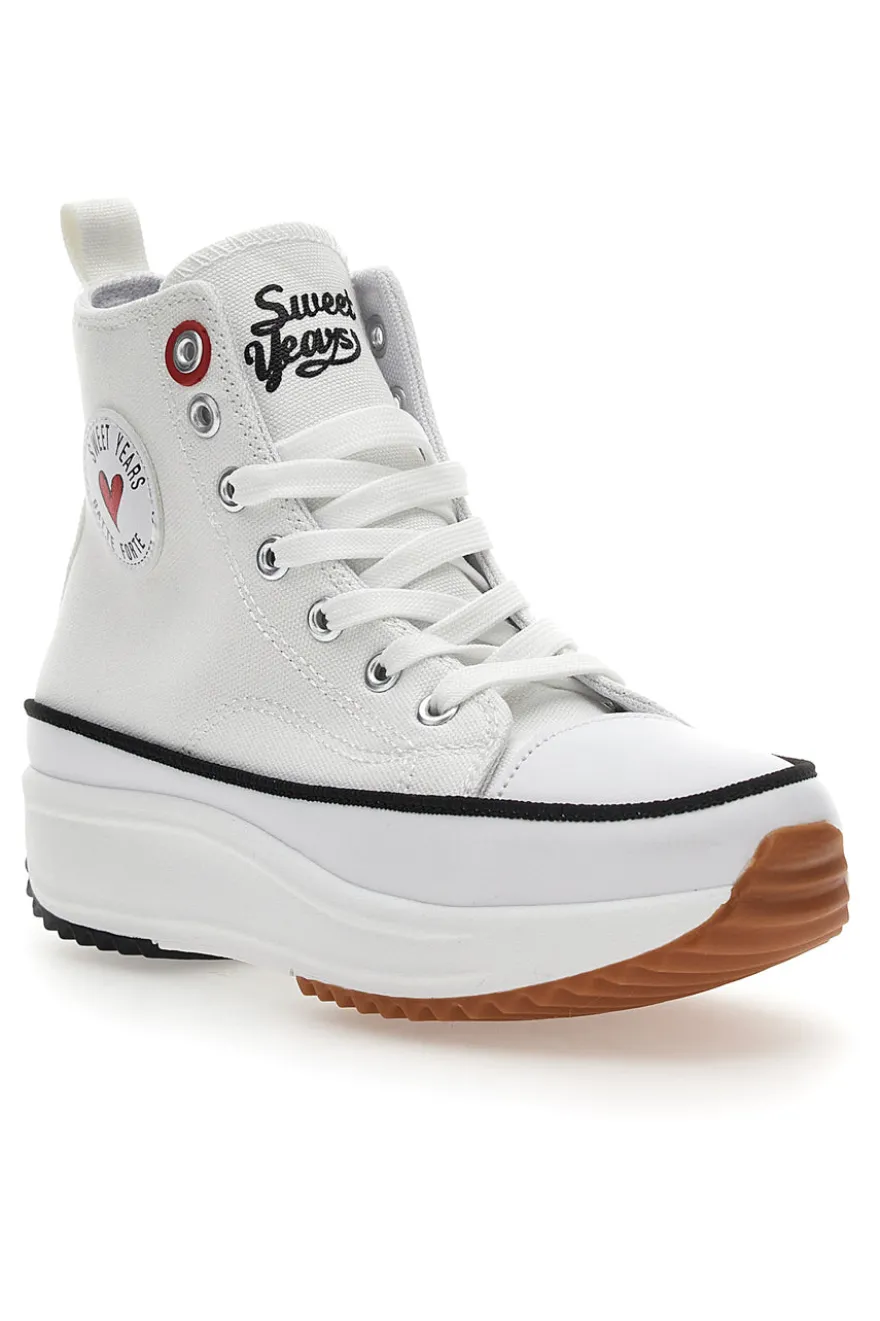 Sneakers Mid Cut Sweet Years 8291 Bianche