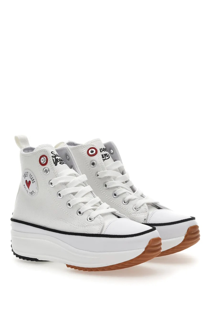 Sneakers Mid Cut Sweet Years 8291 Bianche