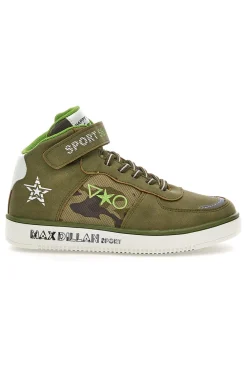 Sneakers Mid Cut Verde Militare Max Dillan