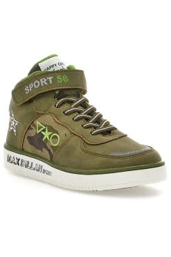 Sneakers Mid Cut Verde Militare Max Dillan