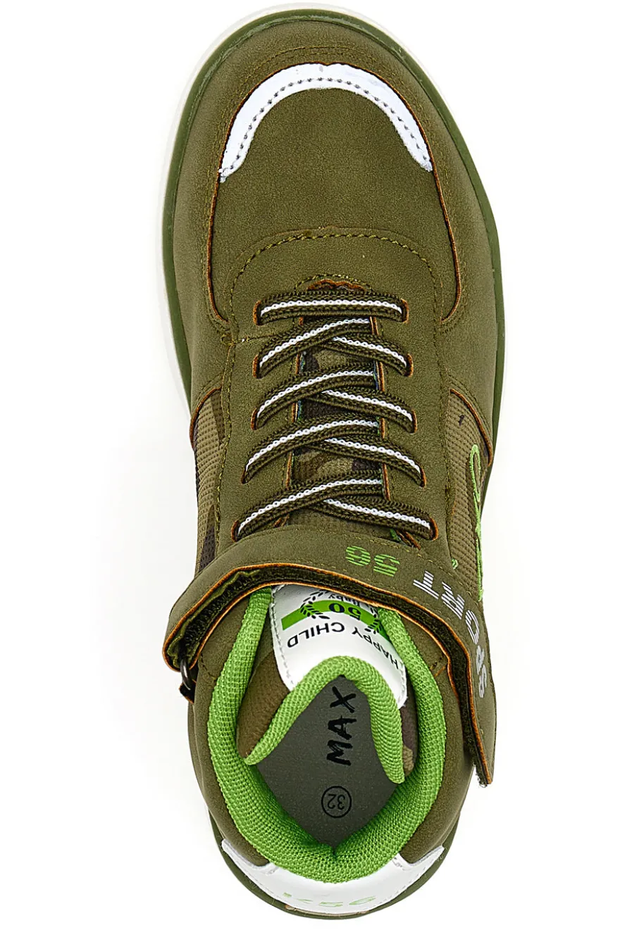 Sneakers Mid Cut Verde Militare Max Dillan