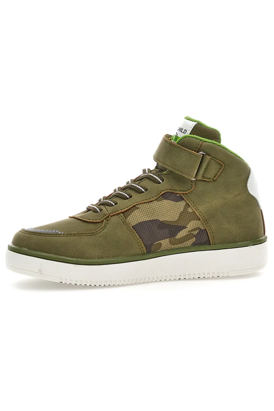Sneakers Mid Cut Verde Militare Max Dillan