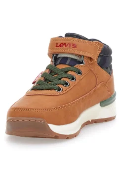 Sneakers mid marroni con dettagli camouflage Levi's Ascot Mini