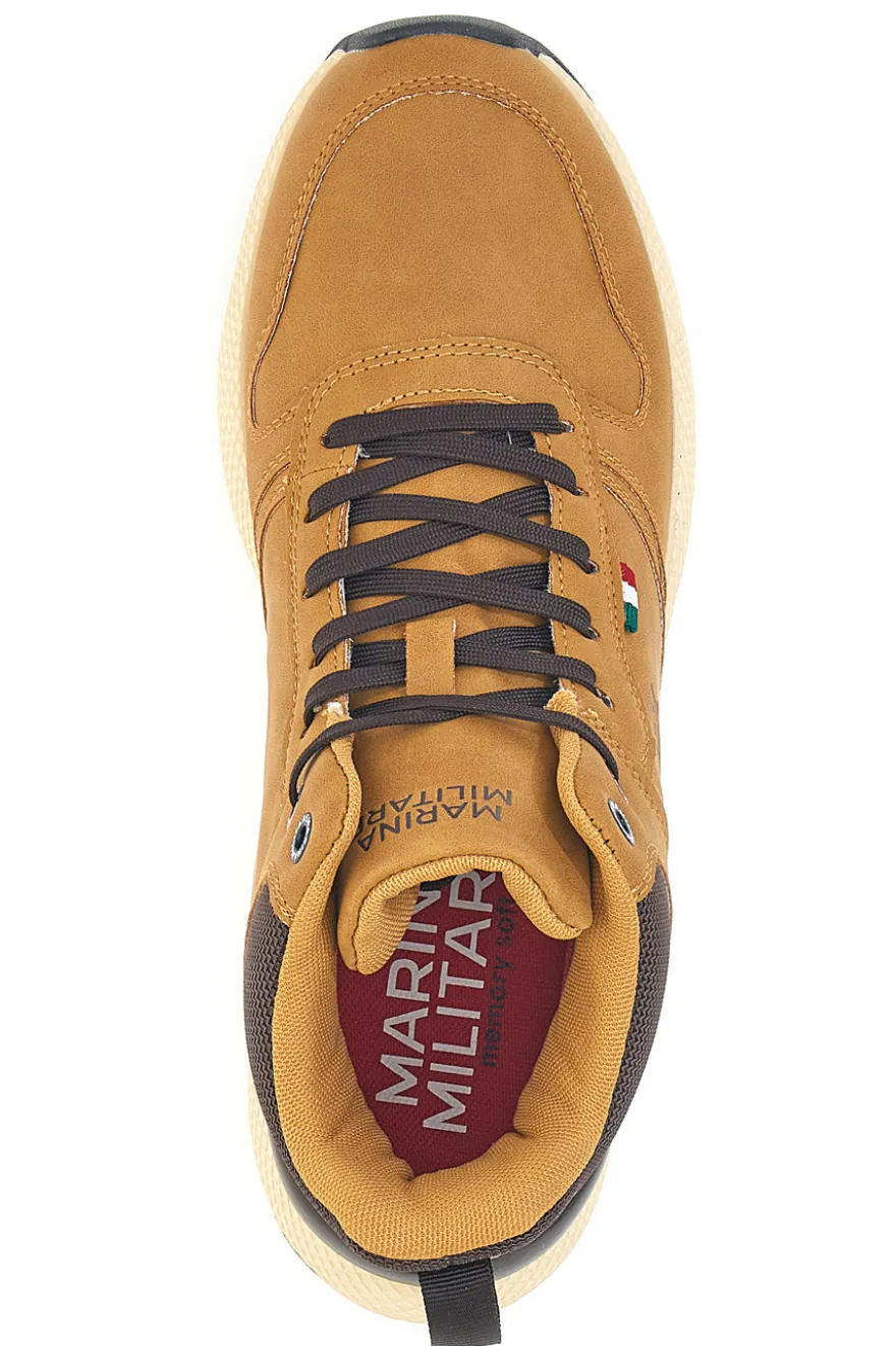 Sneakers mid ocra con suola running Marina militare MM2310