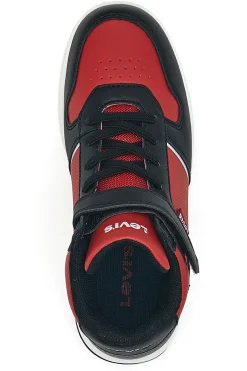Sneakers mid rosso nere con strappo Levi's Kick Mid Se