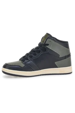 Sneakers mid verde e nero in materie sintetiche Everlast EV716