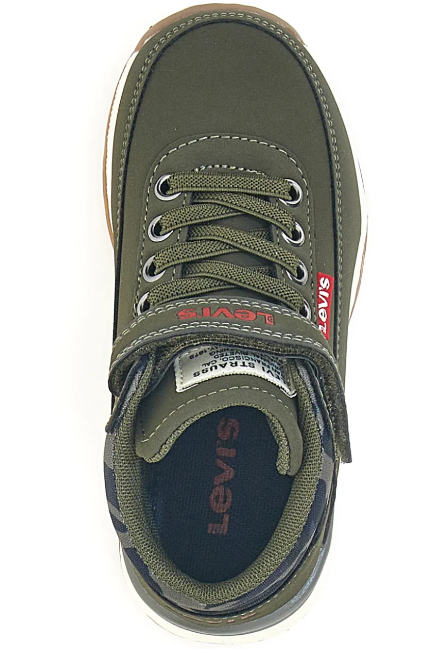 Sneakers mid verdi con dettagli camouflage Levi's Ascot Mini